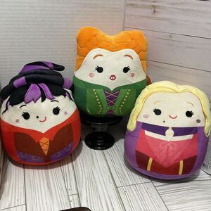 3 NWT 6.5" SQUISHMALLOW DISNEY HOCUS POCUS WINIFRED MARY SARAH SANDERSON SISTERS